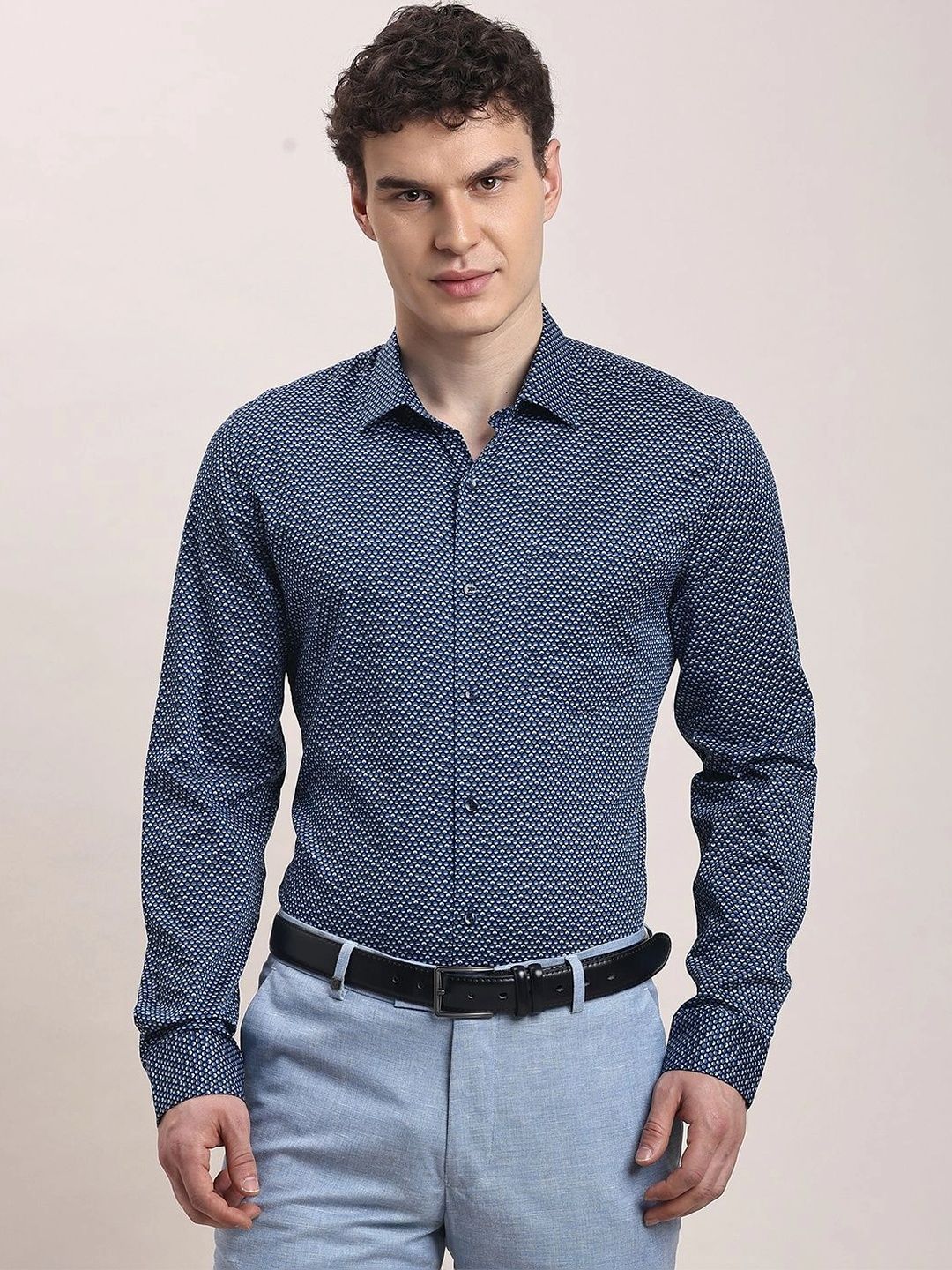 Turtle Men Standard Slim Fit Printed Semiformal Shirt-picture-36