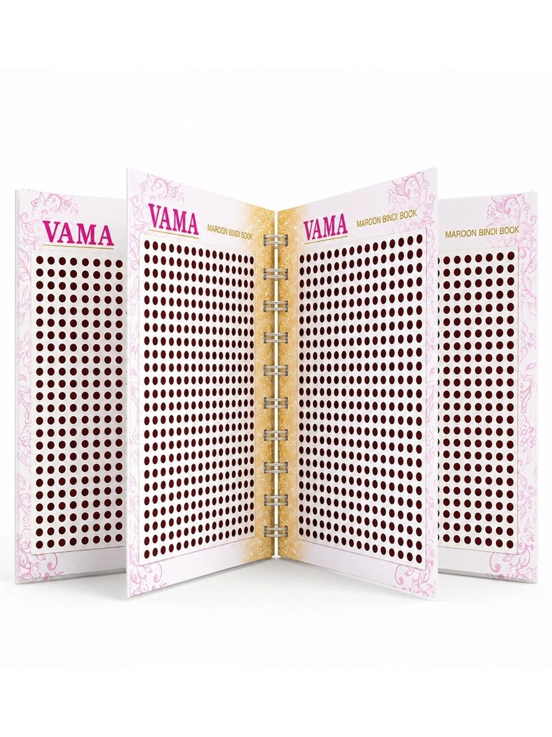 VAMA Round Black Border Outline Maroon Bindi Book-image-19