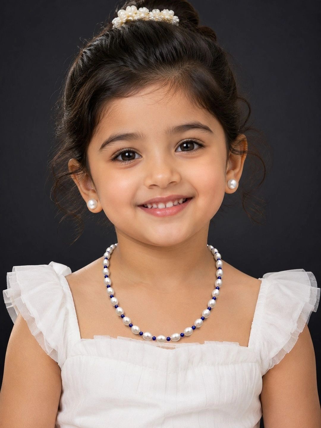 KASHVI PEARLS AND JEWELLERS Silver-Plated Stone Studded & Beaded Necklace and Earrings-picture-53