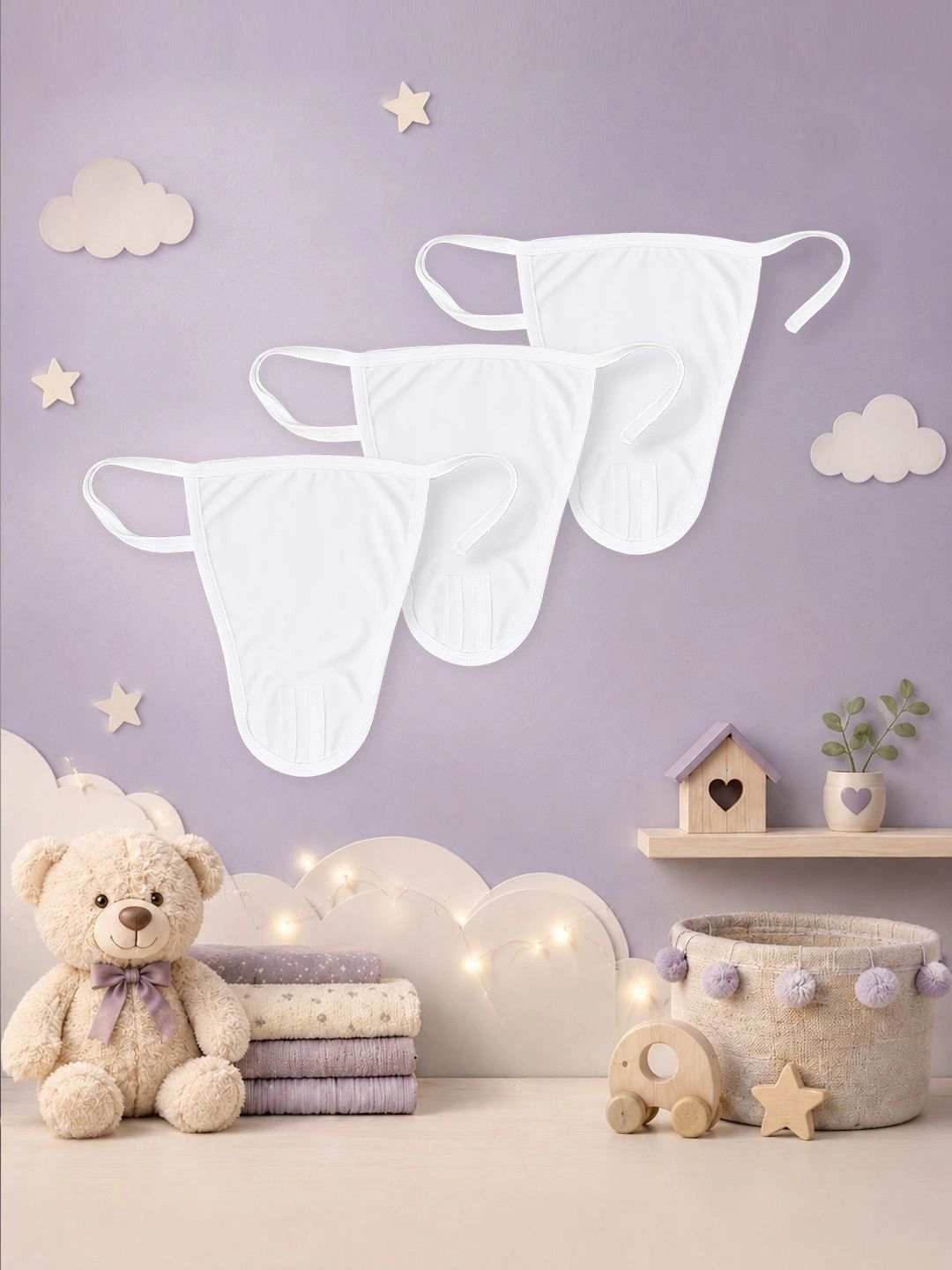 DOODLEBERRY Set Of 3 Reusable Baby Cotton Nappy-image-9