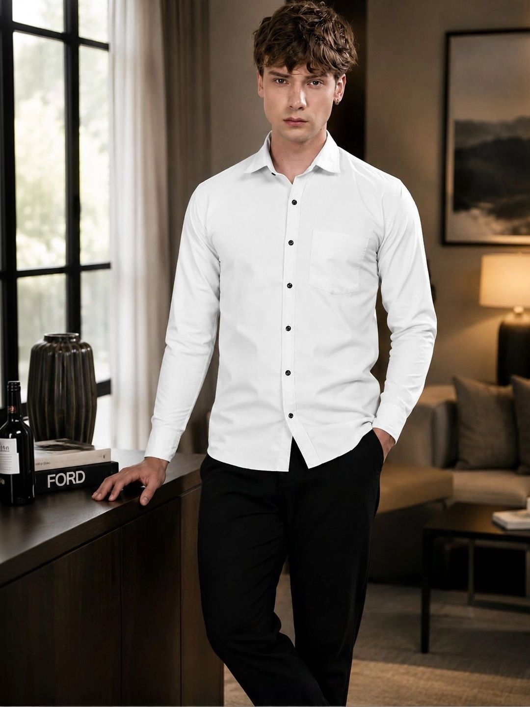 HERE&NOW Men Comfort Formal Shirt-picture-25