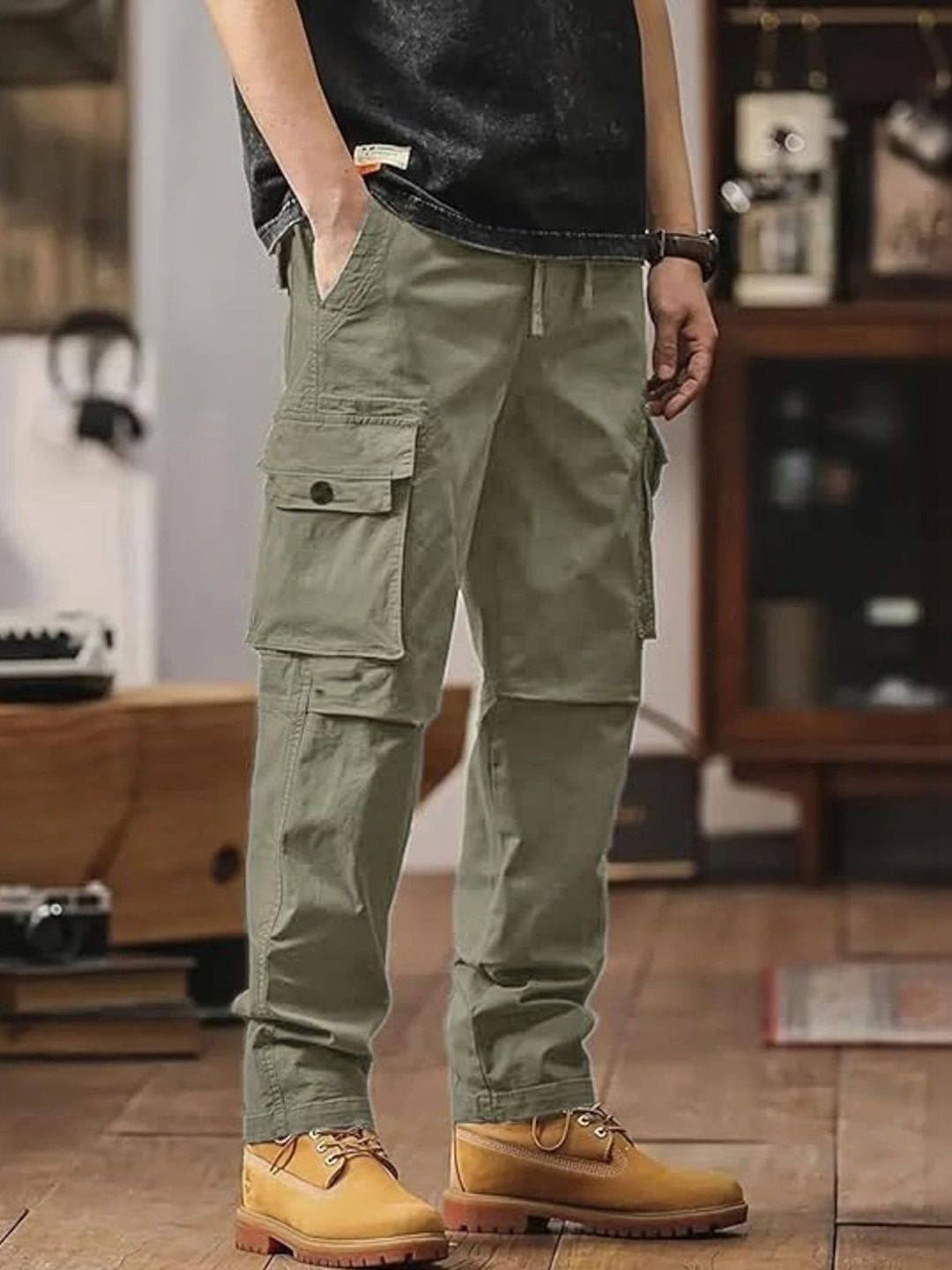 Moda Rapido Men Classic Easy Wash Cargos Trousers-picture-12