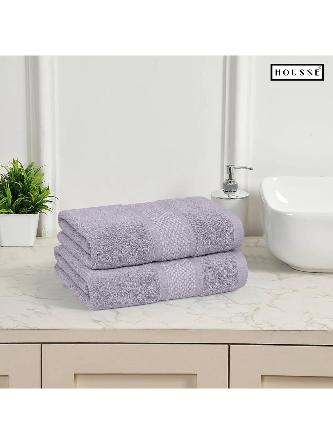 HOUSSE 2-Pcs Grey Cotton Hand Towels-image-35