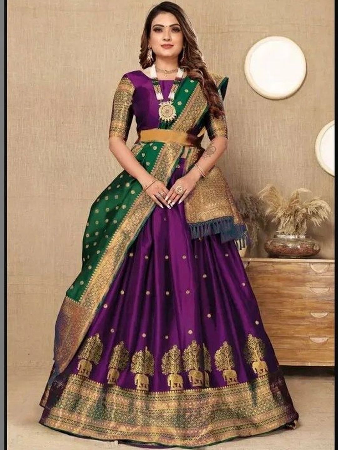 Kinjhit Fashion Embellished Unstitched Lehenga & Blouse With Dupatta-picture-28