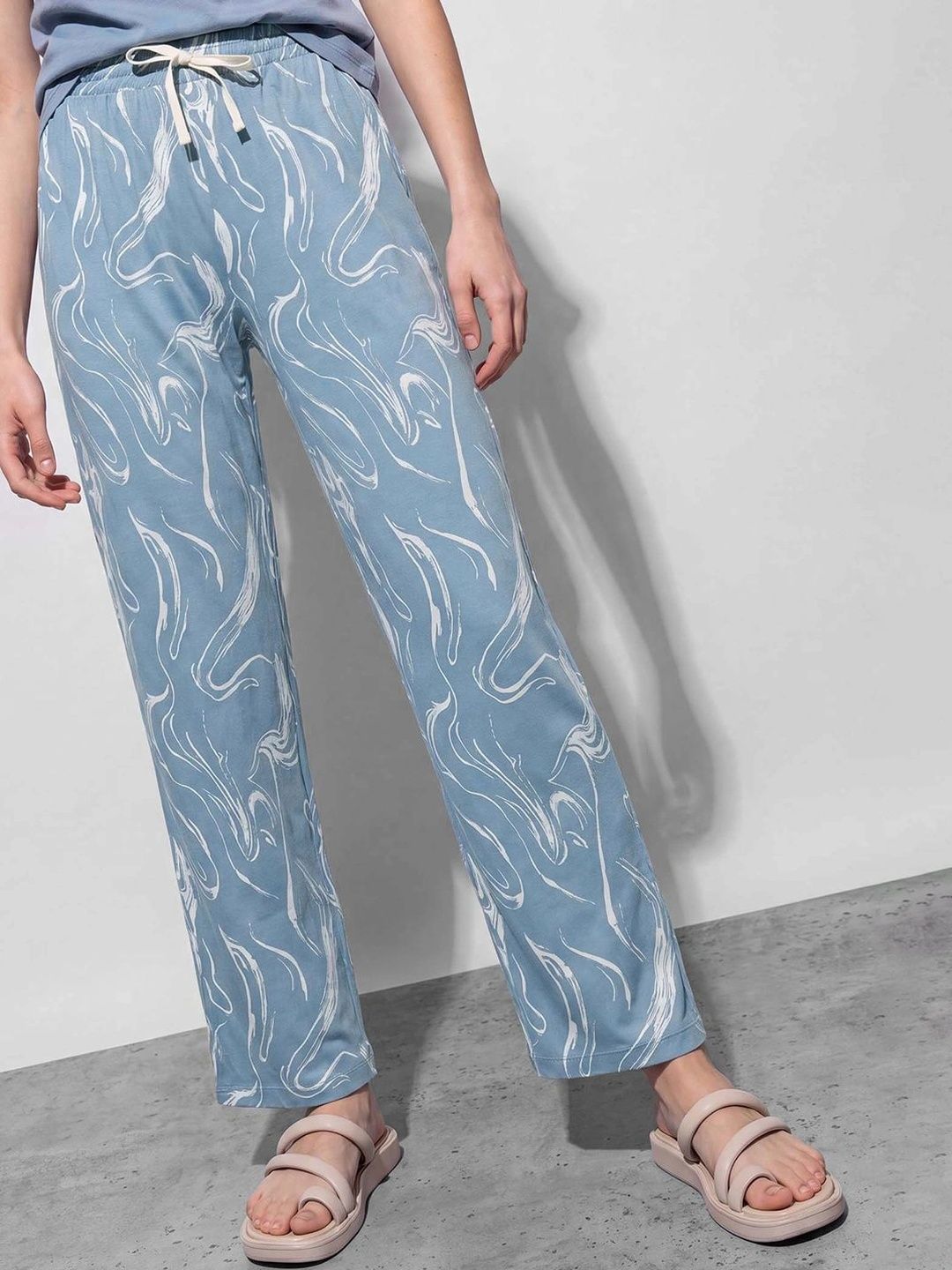 Ginger by Lifestyle Printed Mid Rise Lounge Pants-picture-34