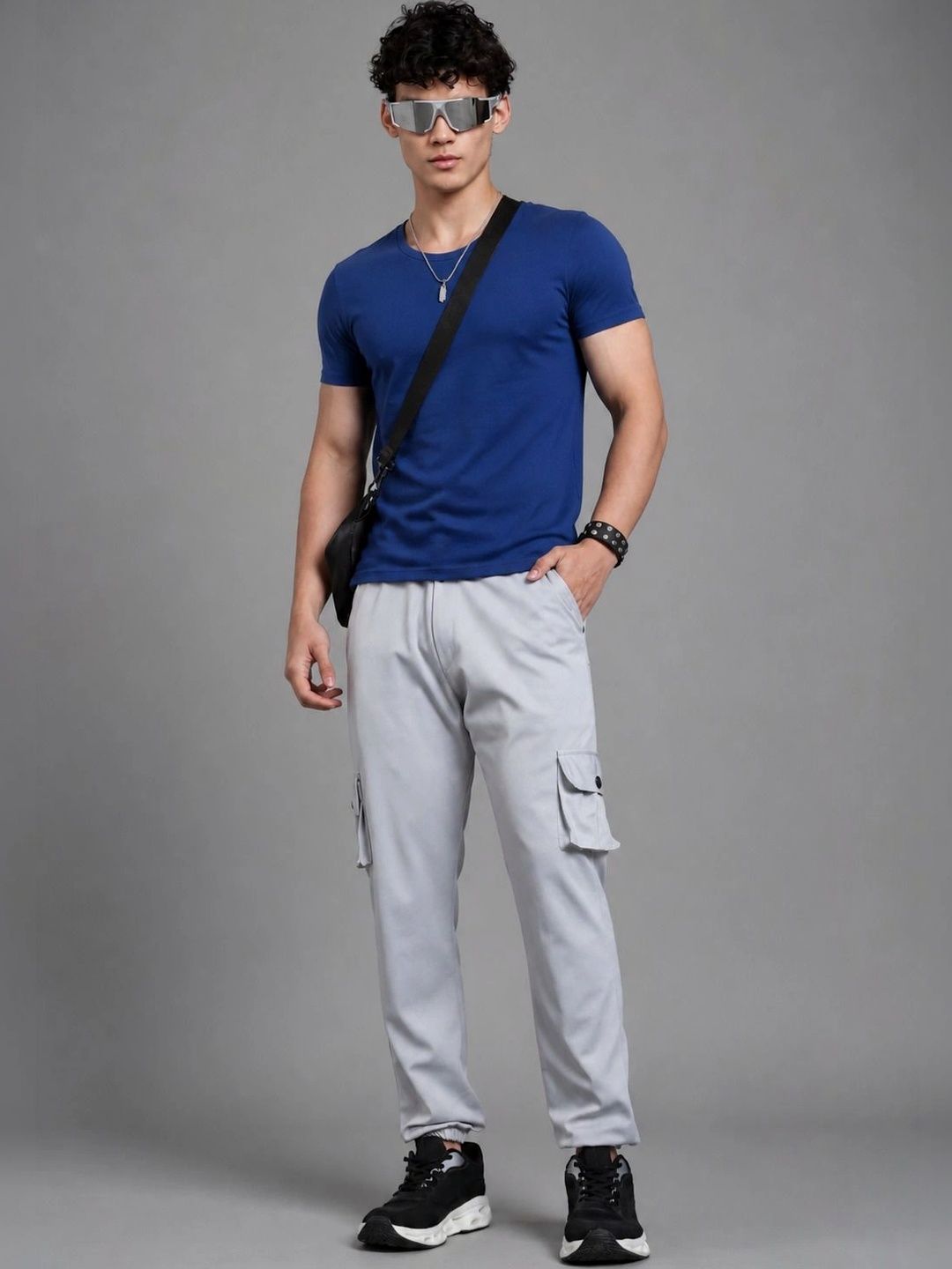 SZN Men Cotton Regular Fit Mid-Rise Smart Trousers-picture-32