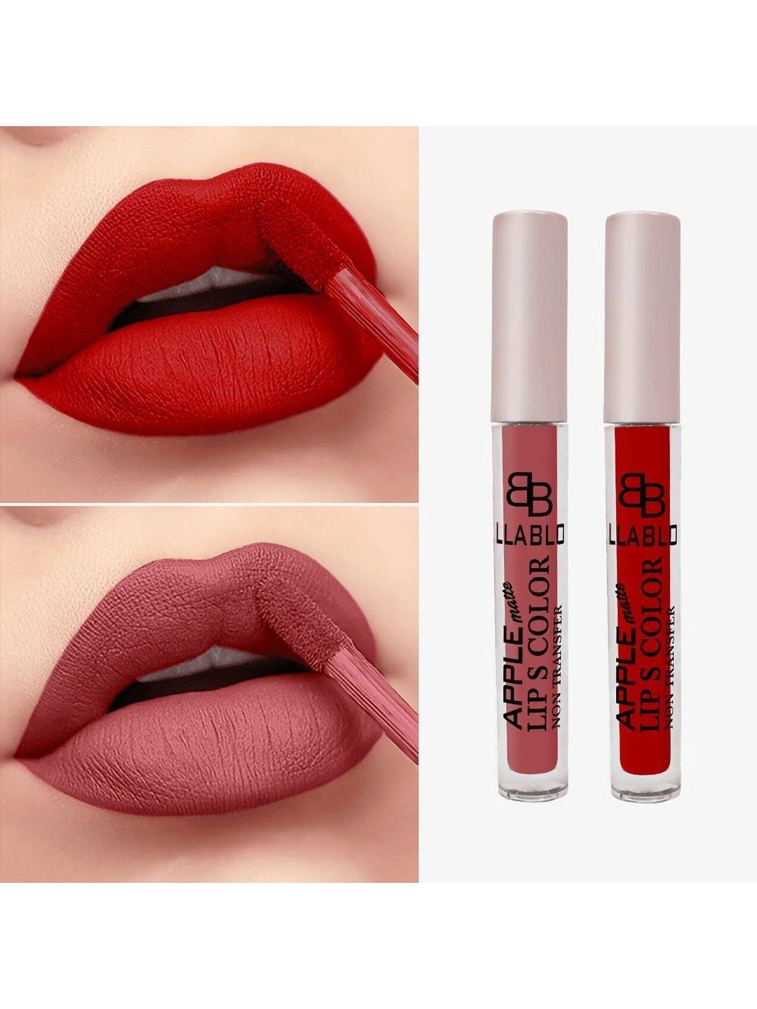 BELLABLOOM Set Of 2 Transfer Proof Matte Liquid Lipstick - 5 ml Each-picture-20