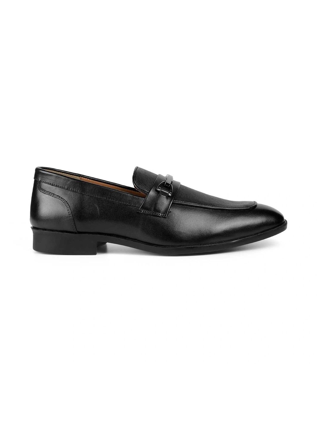 Tresmode Zoro Men Black Leather Loafers-image-35