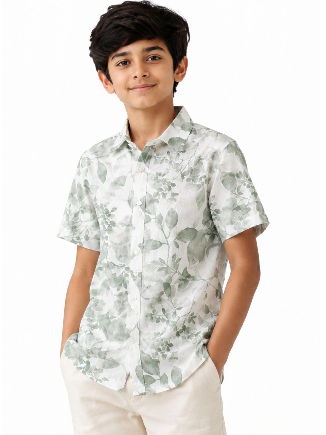 ZAKAR STYLE Boys Classic Floral Printed Casual Shirt-picture-40