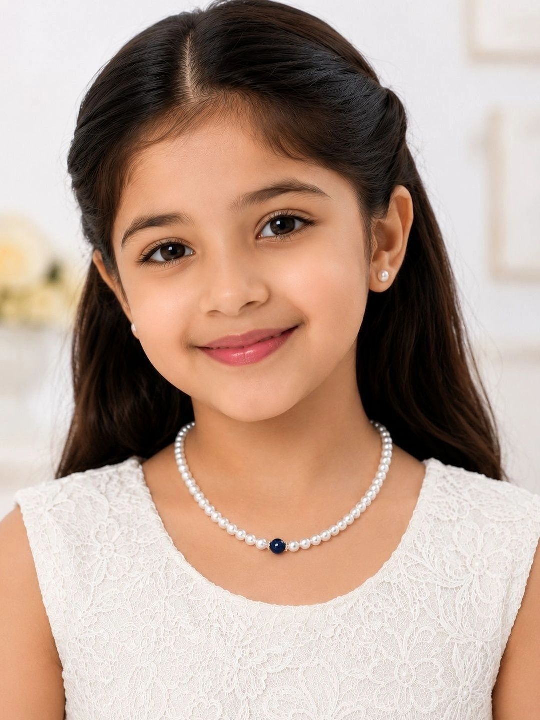 KASHVI PEARLS AND JEWELLERS Silver-Plated Stone Studded & Beaded Necklace and Earrings-picture-10
