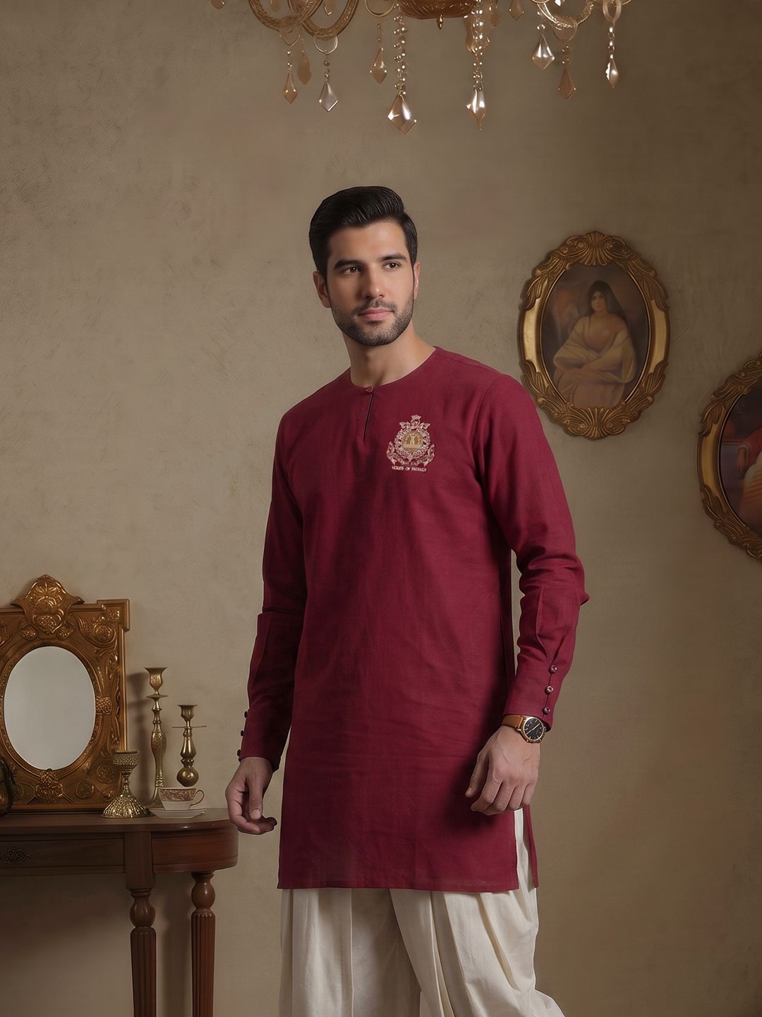House of Pataudi Jashn Embroidered Work Kurta-picture-32