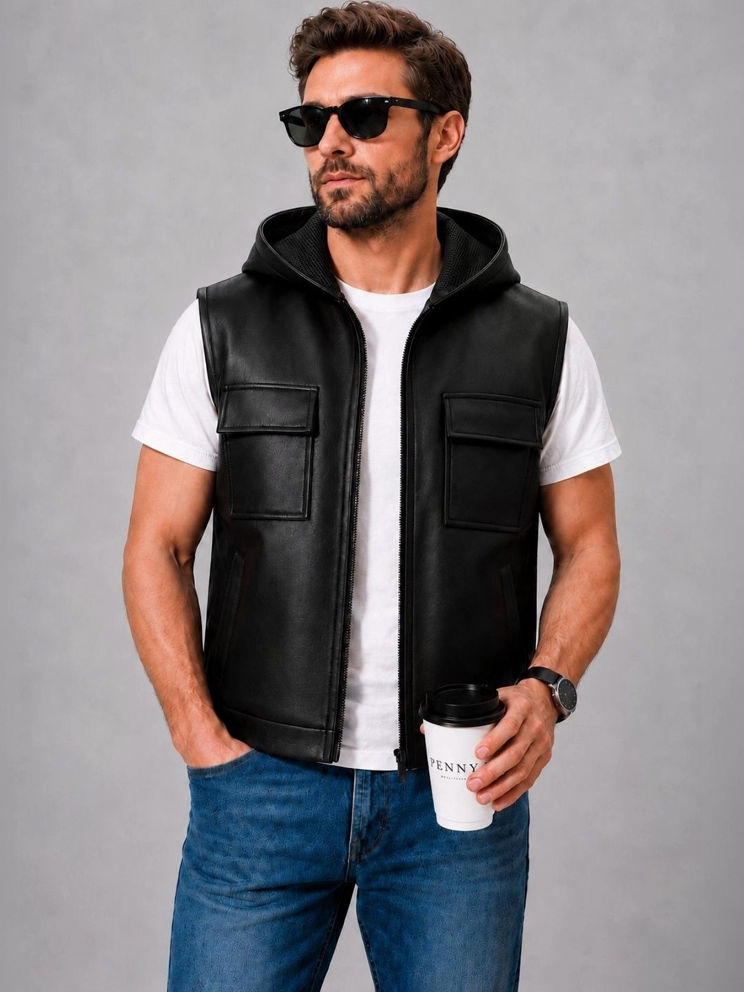 Raxedo Men Leather Training or Gym Jacket-picture-33