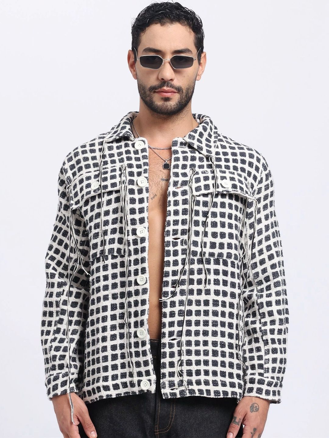 AURGE Men Checked Woven Jacket-picture-40