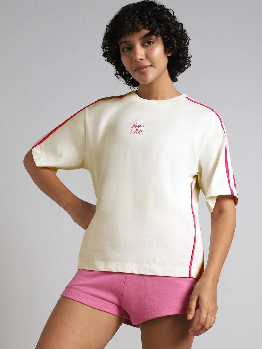 CULT Women Colourblocked Bio Finish T-shirt-picture-10