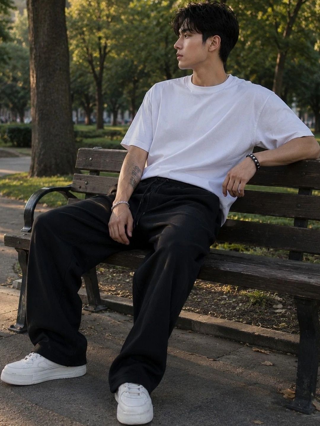 SYNZO Men Relaxed Easy Wash Trousers-picture-43