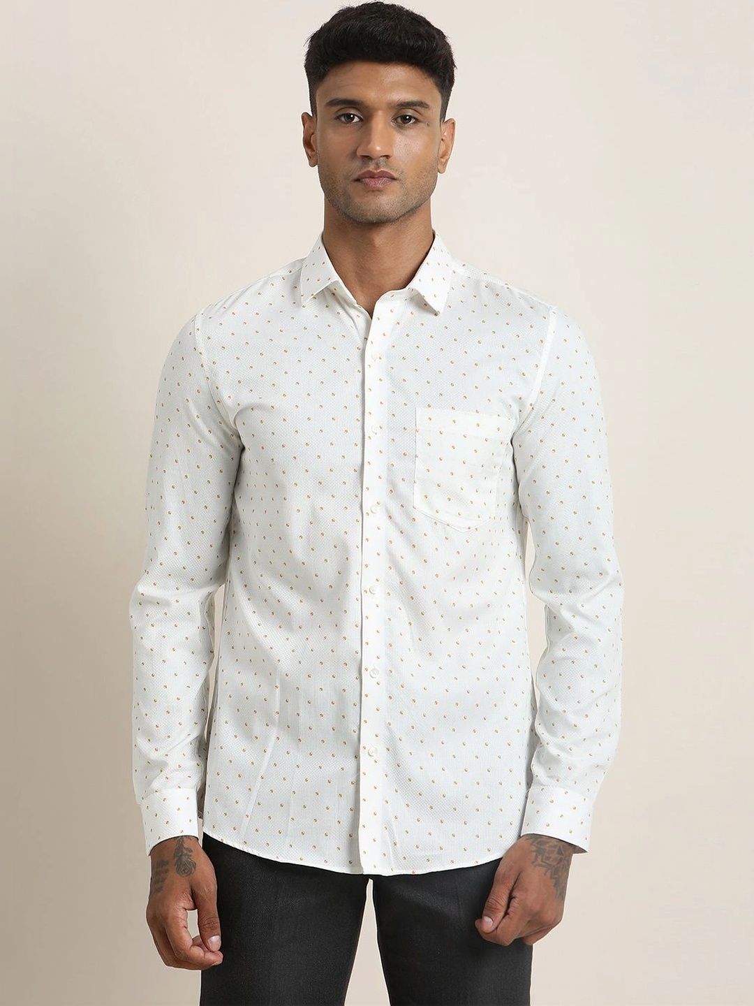 Turtle Men Standard Slim Fit Printed Formal Shirt-picture-18