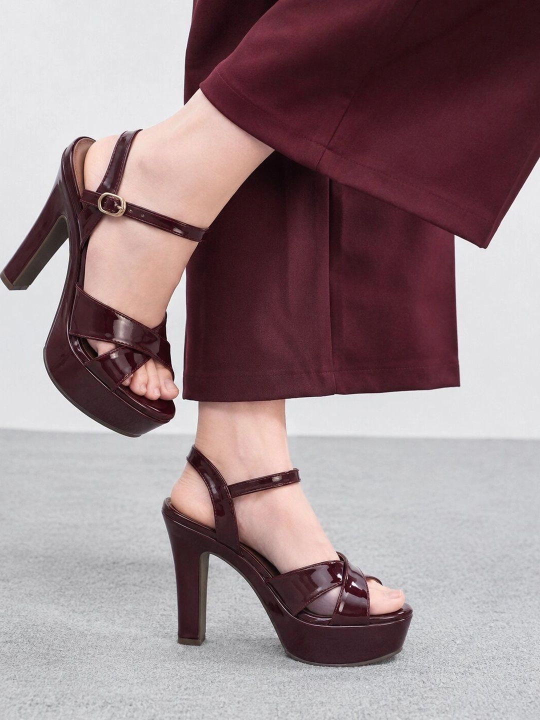 ZELRI Party Block Sandals with Buckles-picture-43