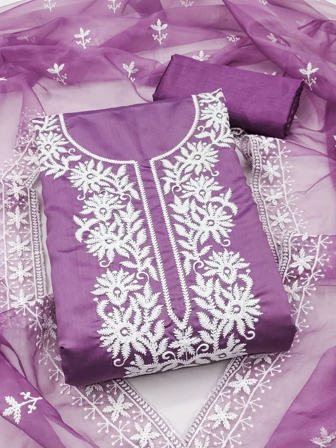 HERE&NOW Embroidered Unstitched Dress Material-picture-10