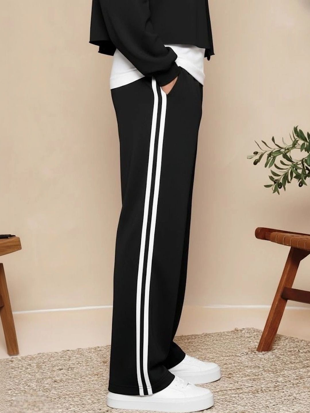 WARCOURT Men Regular Fit Striped Track Pants-picture-58