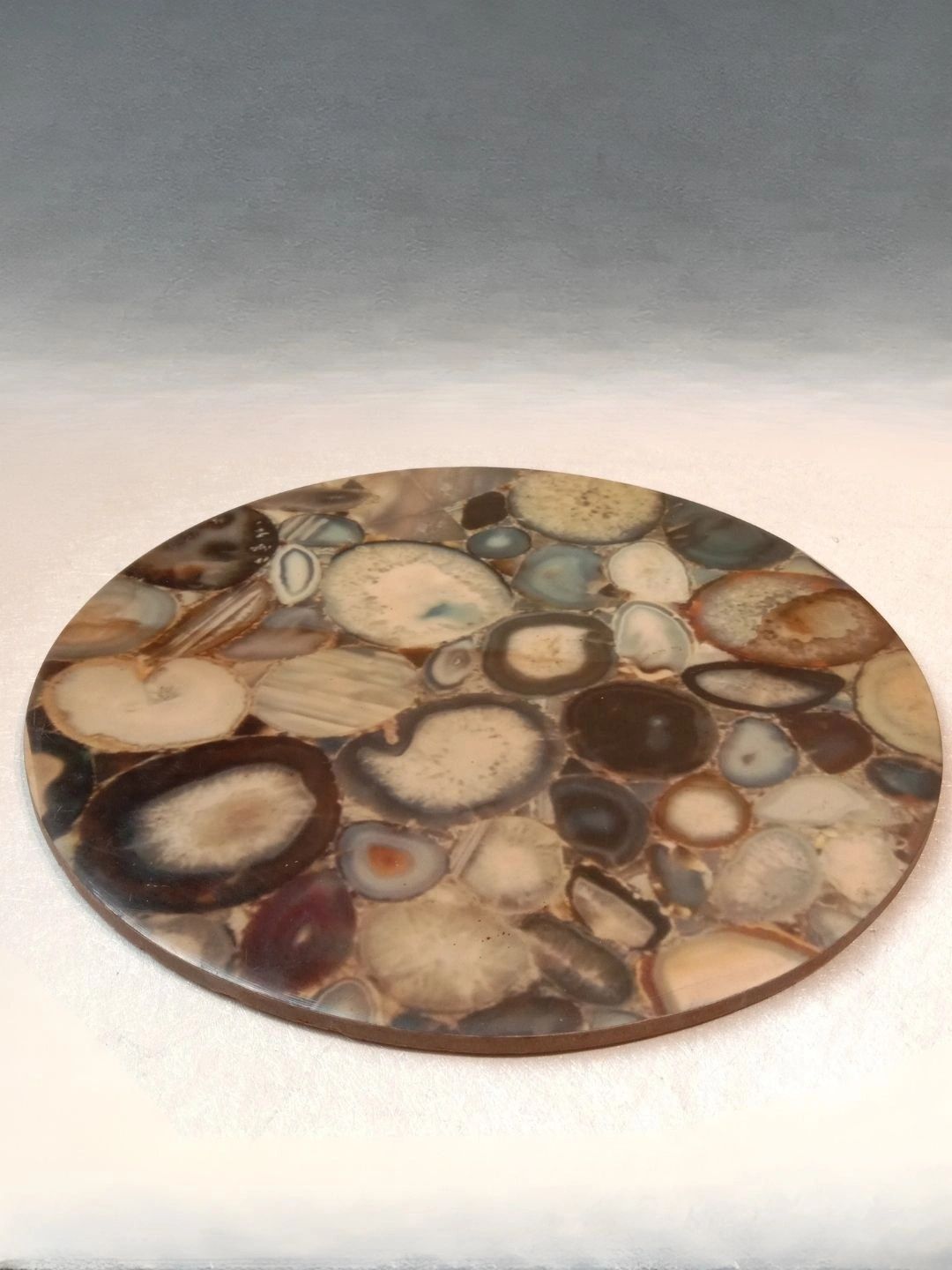 THE HOME CO. Blue & Brown Printed Round Table Placemats-image-5