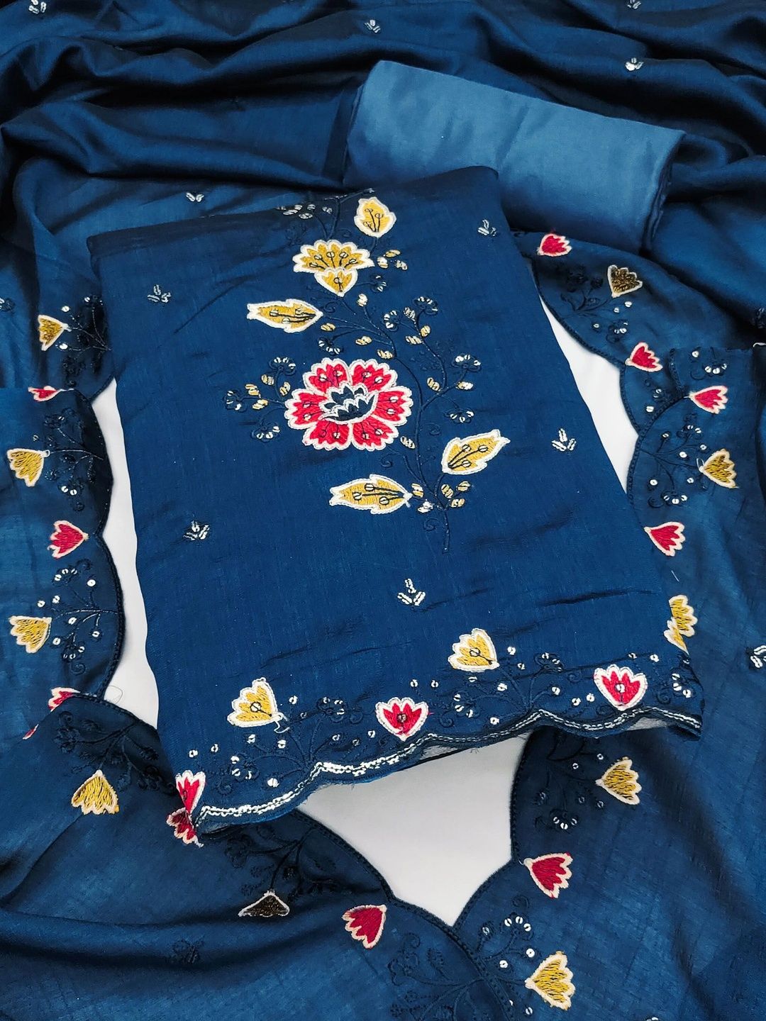 KALINI Embroidered Unstitched Dress Material-picture-23