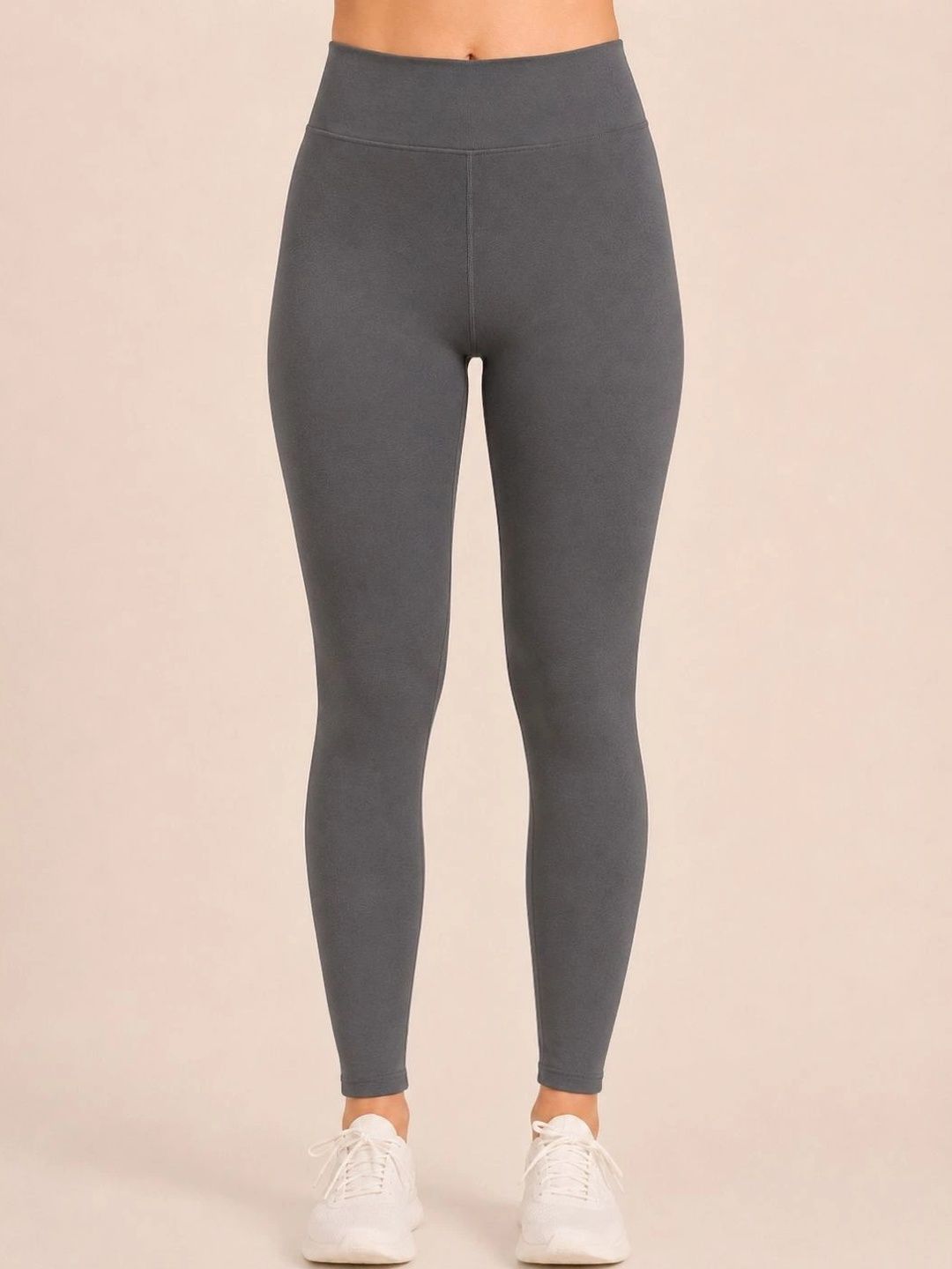 SECRETS BY ZEROKAATA High Waist Winter Fur Ankle Length Thermal Bottoms-picture-4