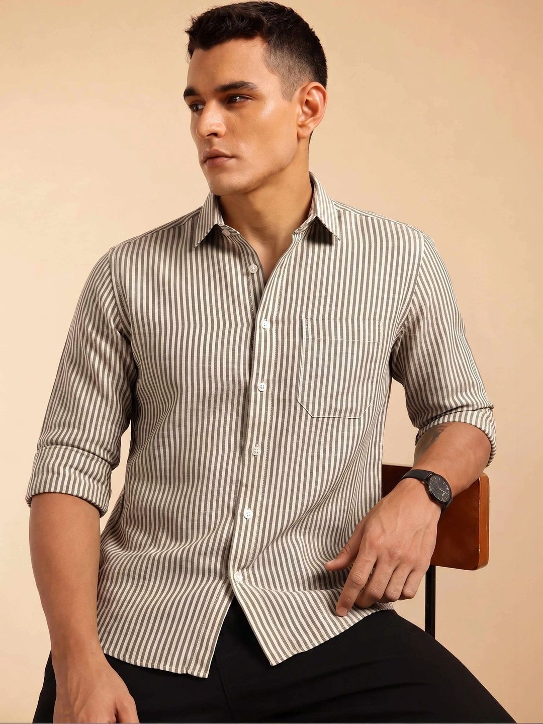 GIVUIL Men Comfort Striped Casual Shirt-picture-21