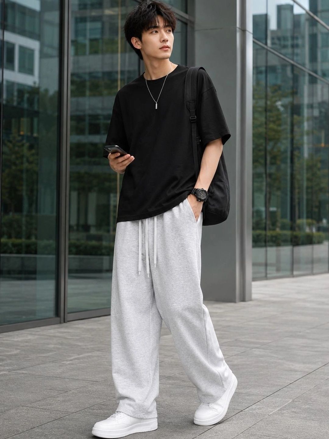 SYNZO Men Relaxed Easy Wash Trousers-picture-23