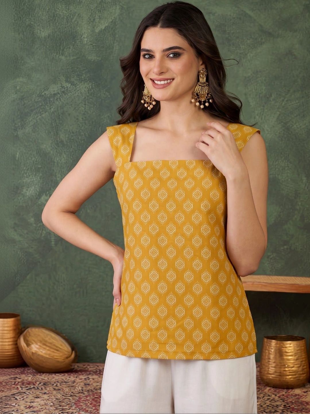 CORSICA Geometric Print Top-picture-29