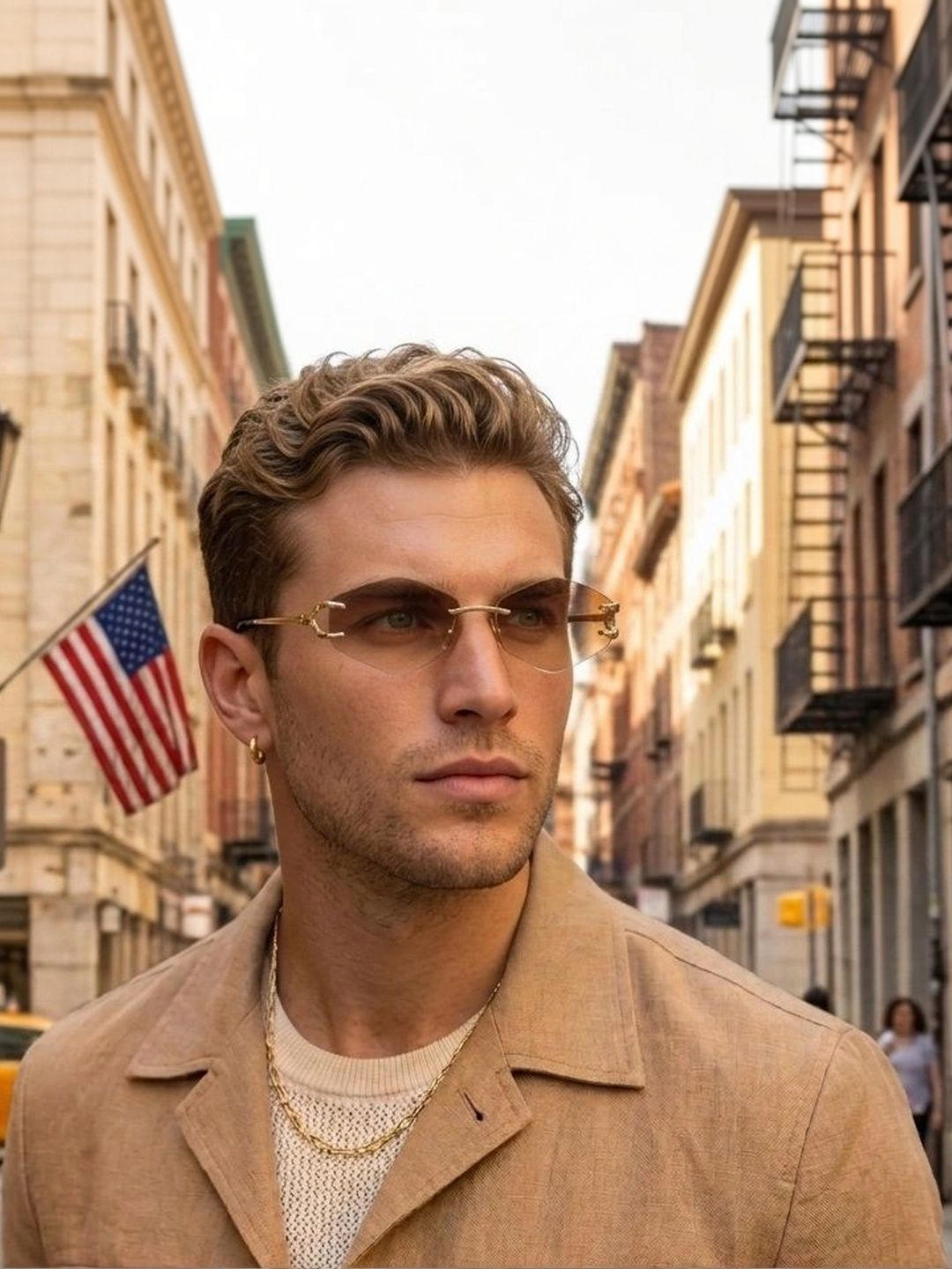 KOPEK Unisex Brown Lens & Gold-Toned Other Sunglasses with-picture-32