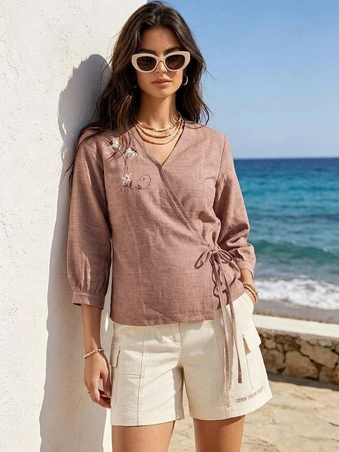 RUNAYA NX Cotton Crepe Wrap Top-picture-47