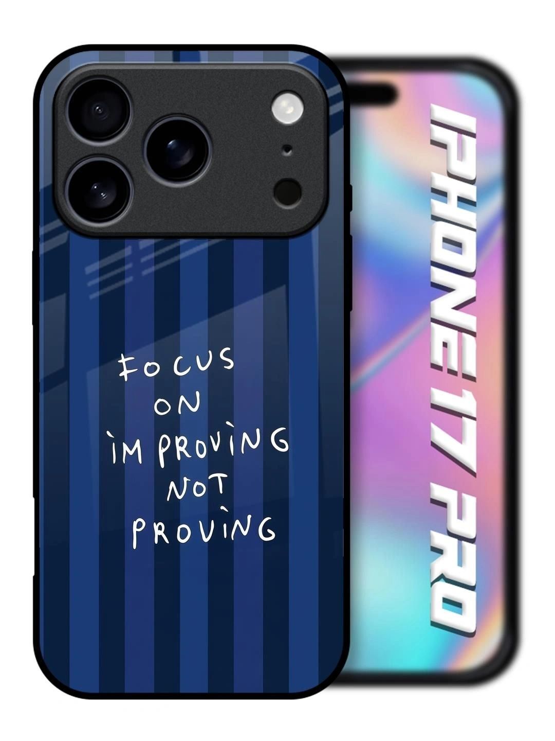 QRIOH Typography Printed iPhone 17 Pro Back Case Mobile Accessories-image-9