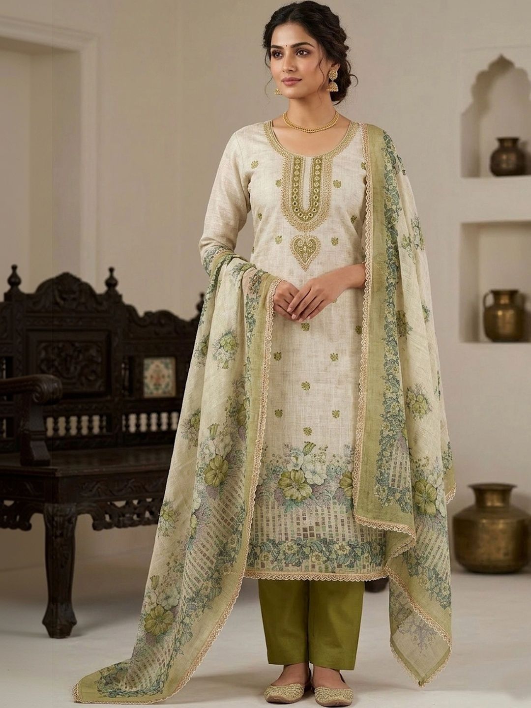 Maroosh Printed Linen Unstitched Dress Material-picture-54