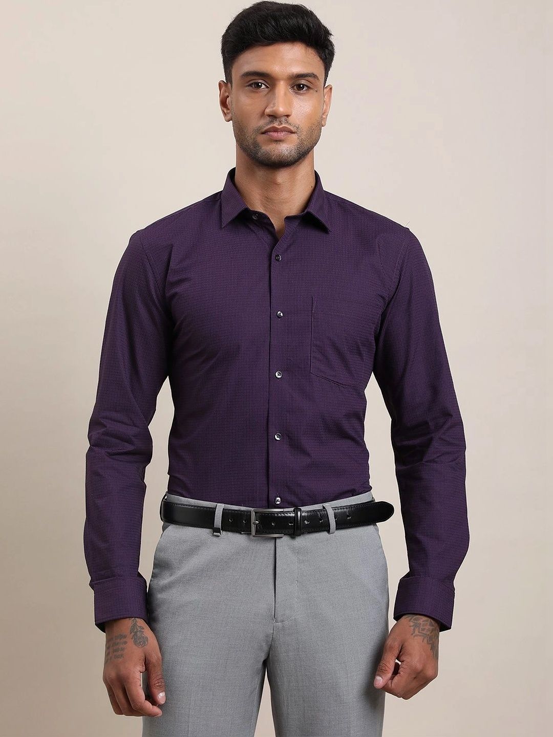 Turtle Men Standard Slim Fit Formal Shirt-picture-16