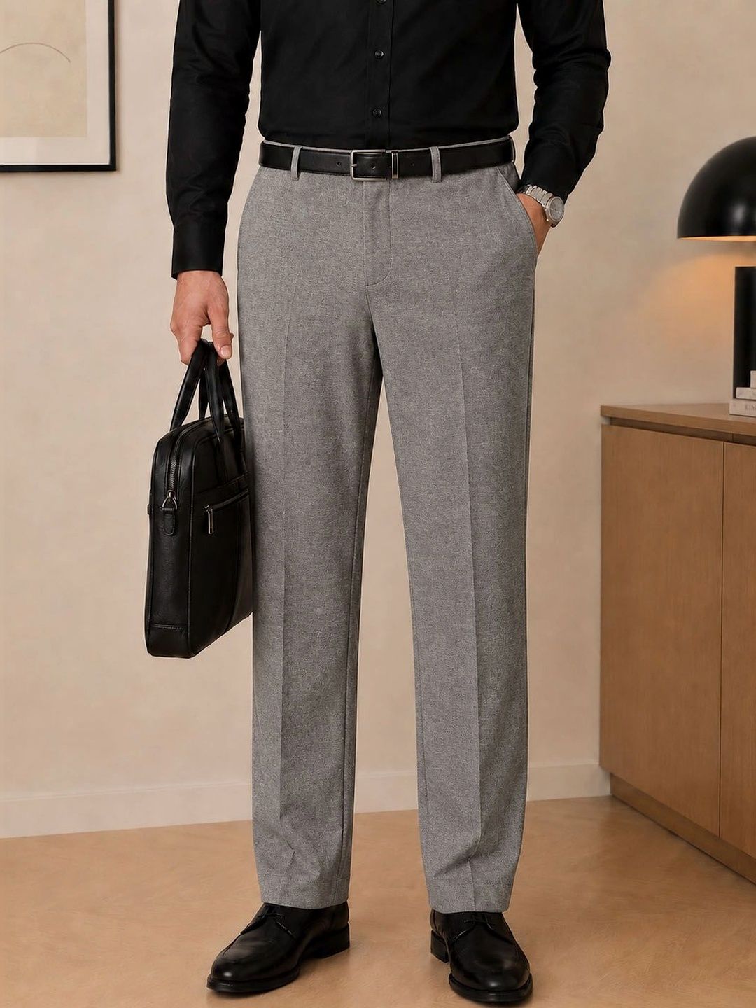 Oomph! Men Comfort Straight Fit Trousers-picture-16