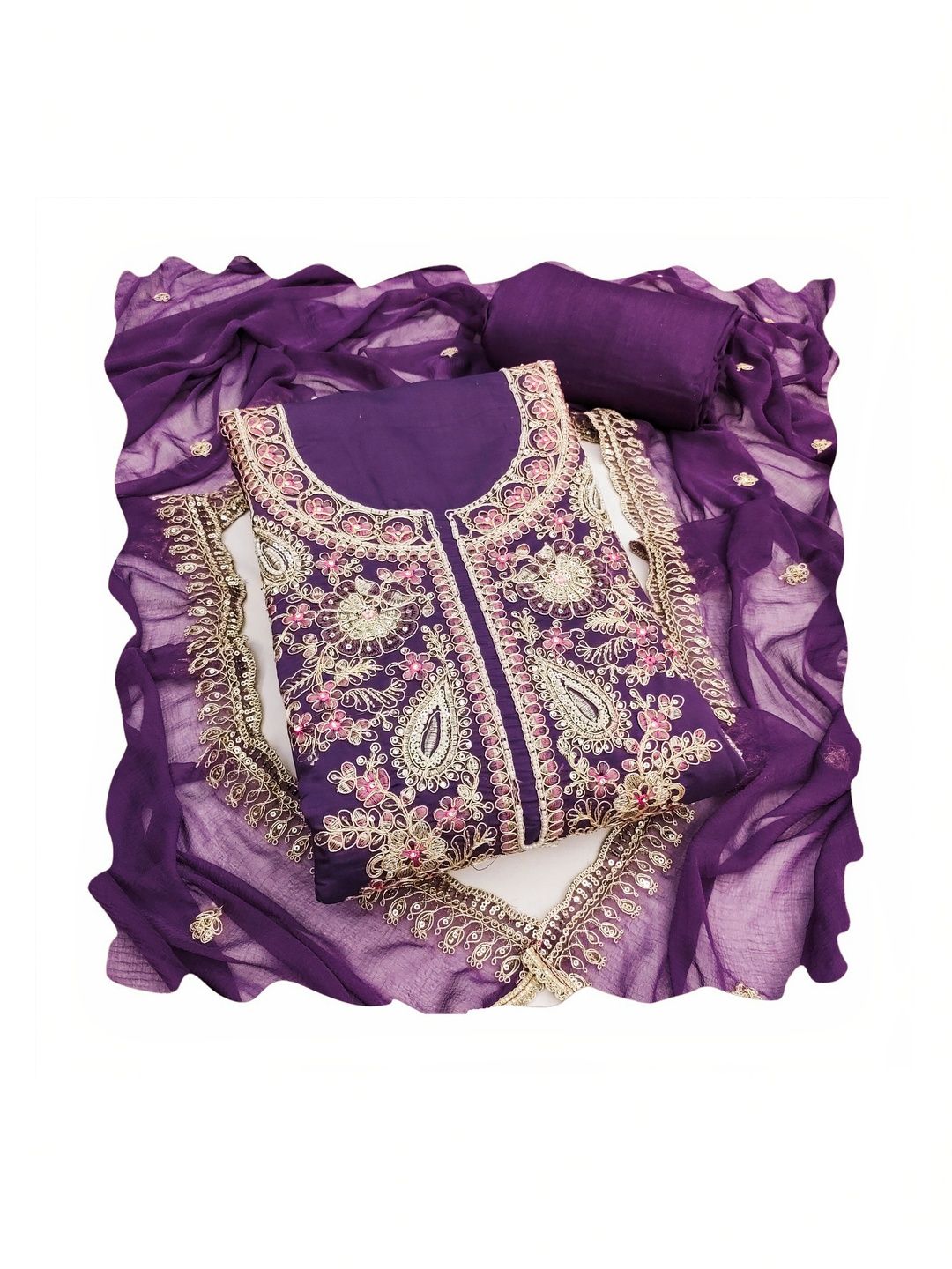 Maroosh Embroidered Unstitched Dress Material-picture-23