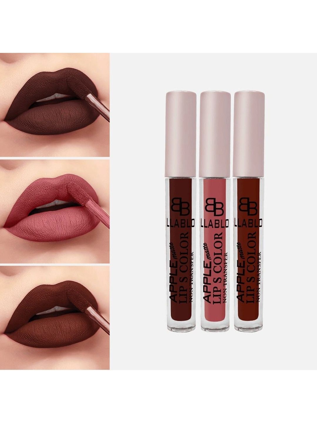 BELLABLOOM Set Of 3 Transfer Proof Matte Liquid Lipstick - 5 ml Each-picture-55
