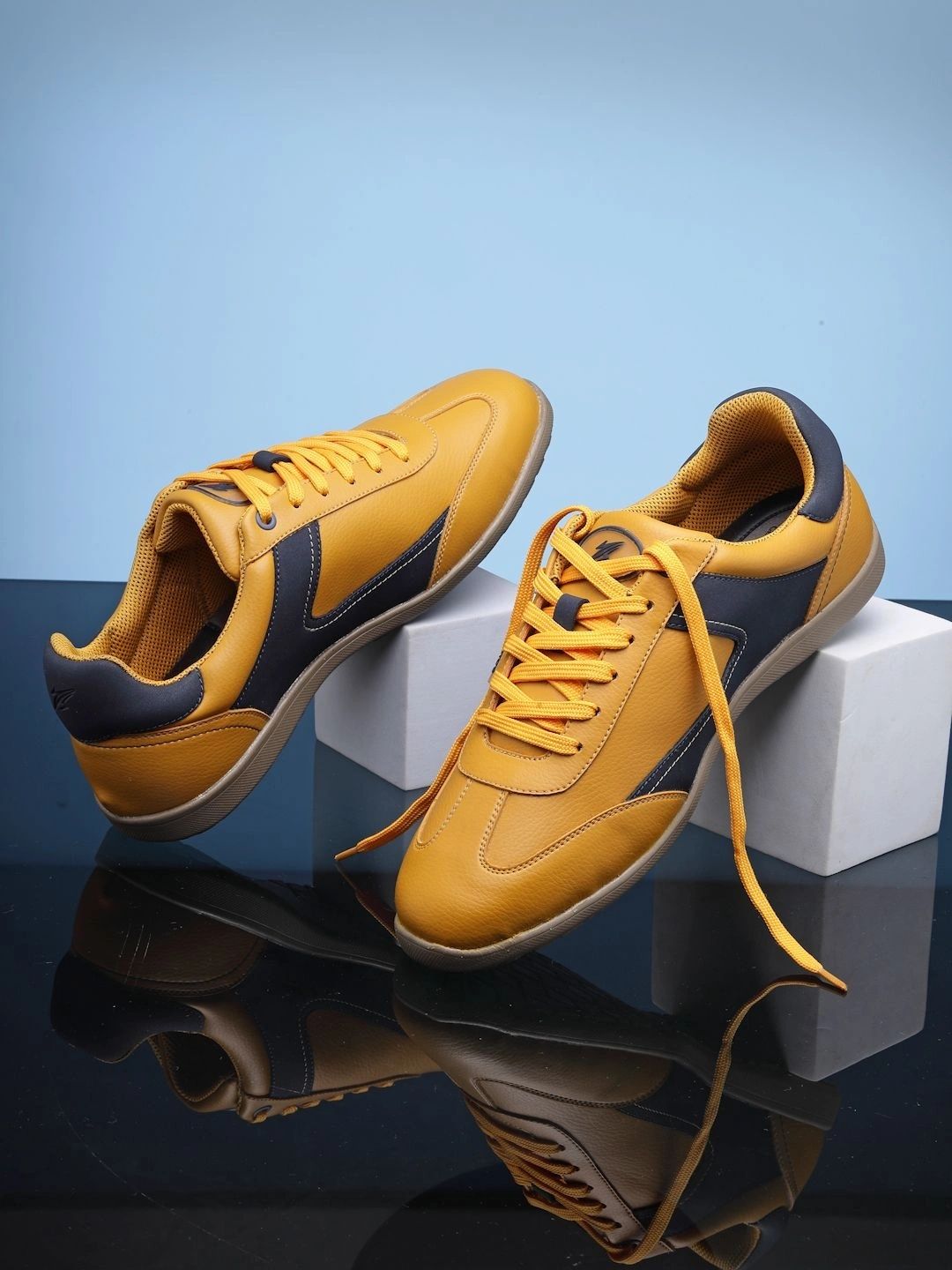 HOS Men Colourblocked PU Sneakers-picture-52