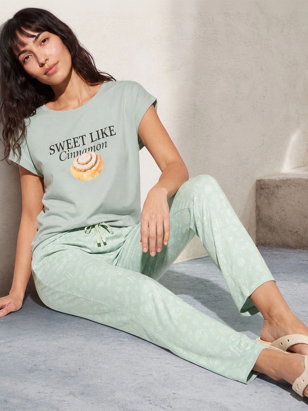 Ginger by Lifestyle Printed Mid Rise Lounge Pants-picture-41