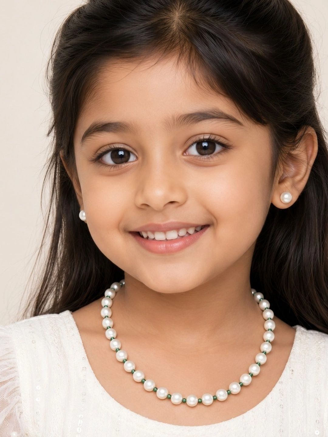 KASHVI PEARLS AND JEWELLERS Gold-Plated Stone Studded & Beaded Necklace and Earrings-picture-53