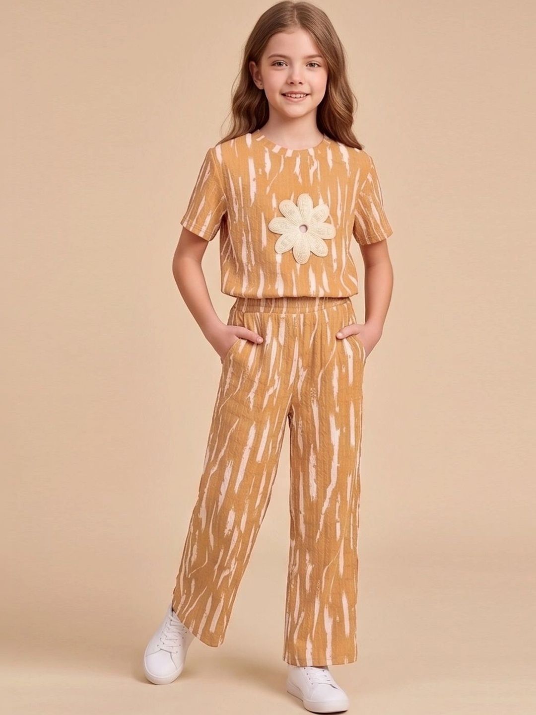 VOGAAN JUNIOR Girls Printed Top with Trousers-picture-32