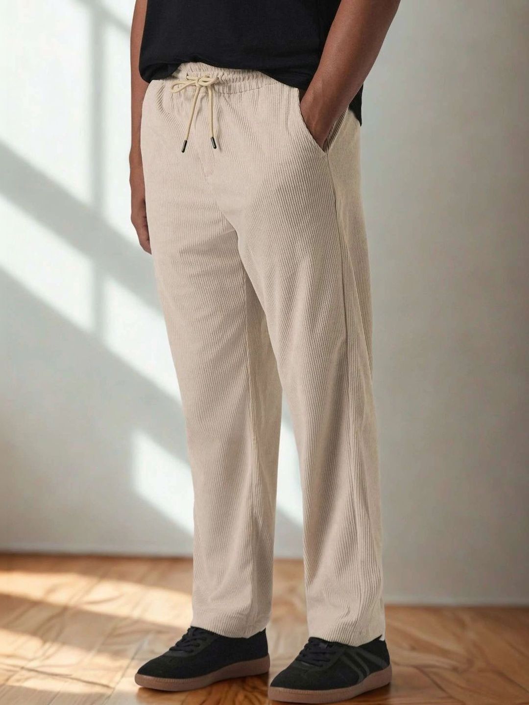 Global Jeans Men Self Design Mid-Rise Straight Lounge Pants-picture-14