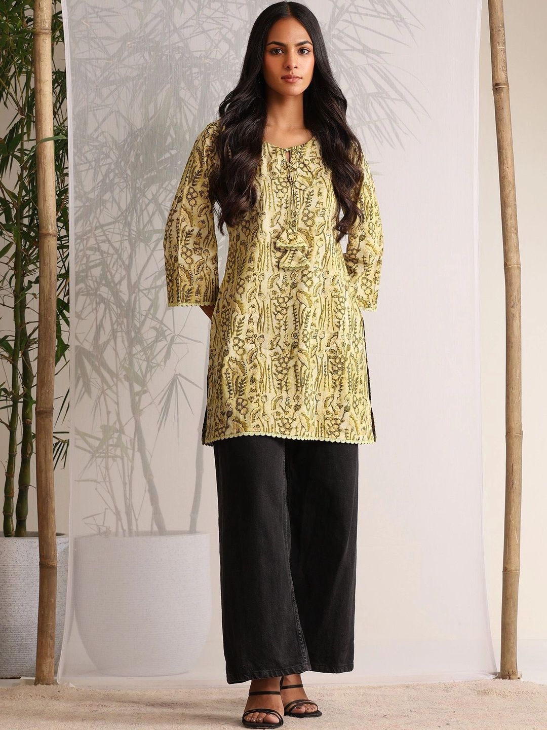 Khushal K Botanical Printed Pure Cotton Kurti-picture-24