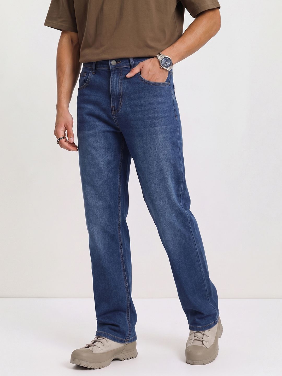 The Roadster Life Co. Men Baggy Fit Stretchable Jeans-picture-34