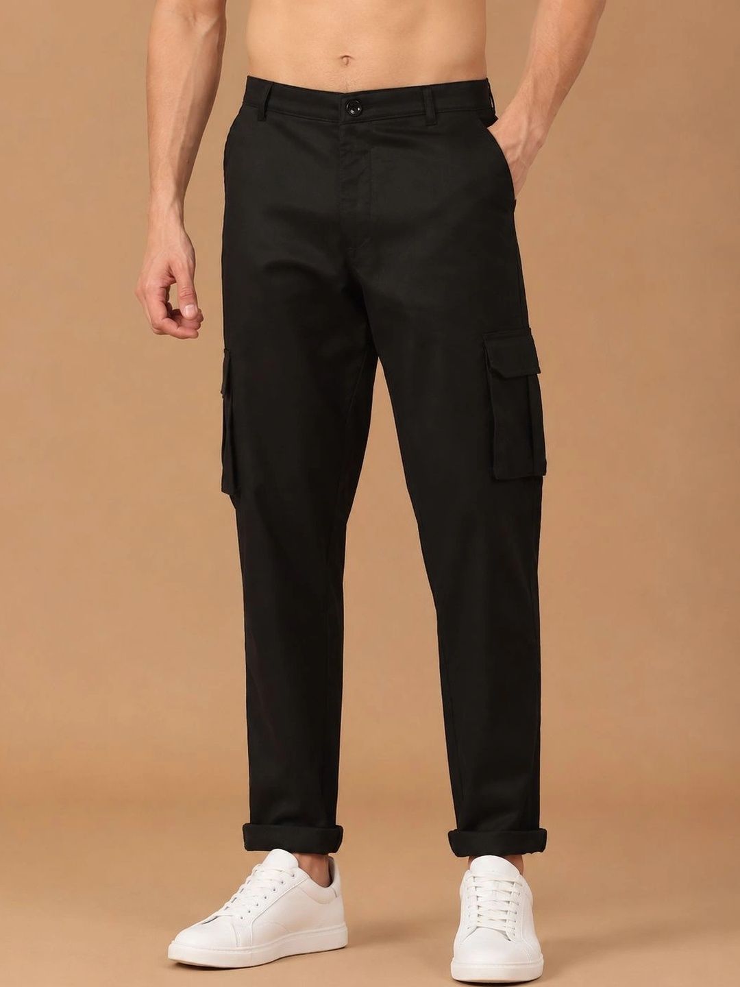 Roadster Men Relaxed Easy Wash Cargos Trousers-picture-38