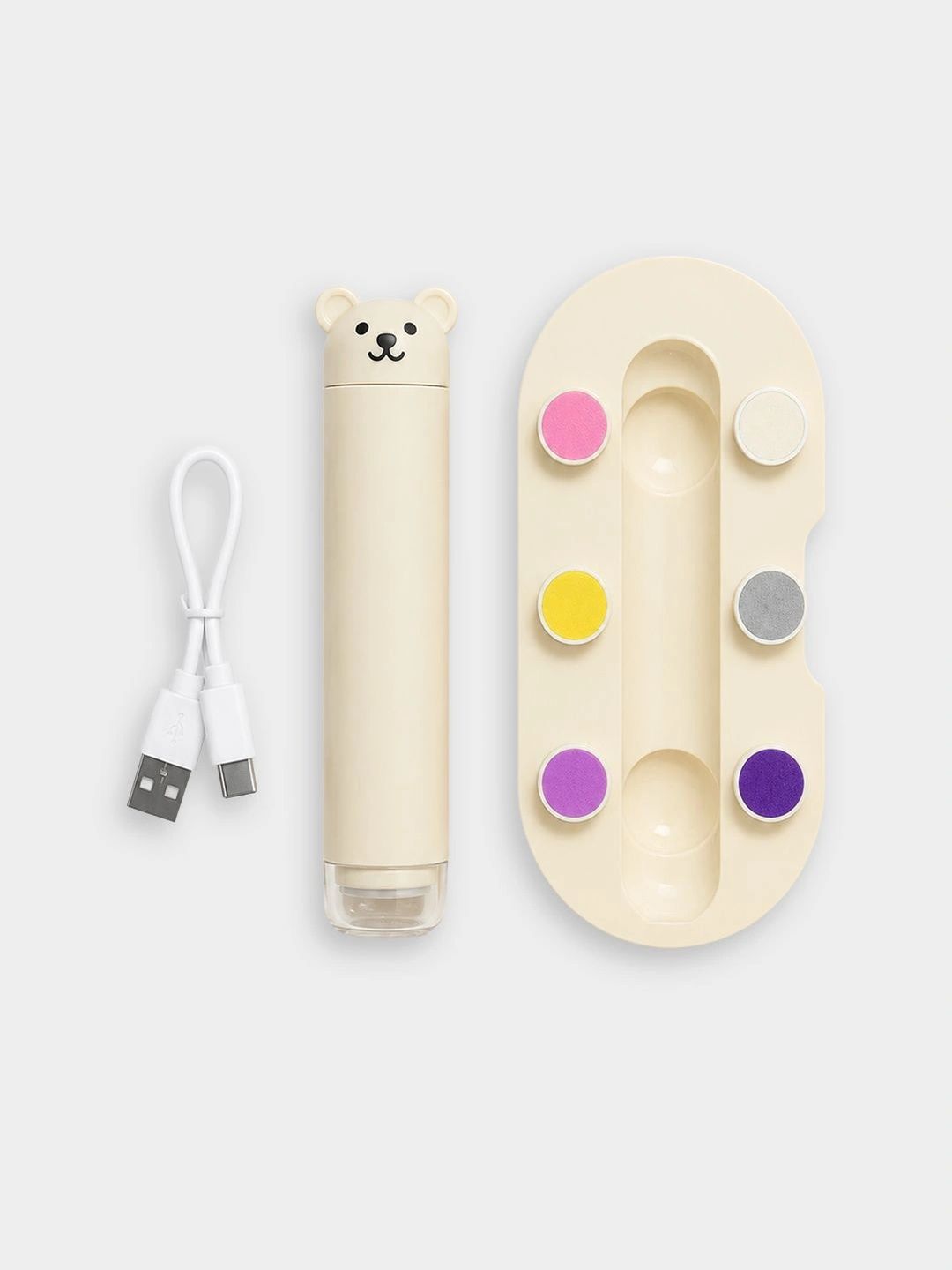 MiArcus Infants Bear USB Rechargeable 6 Grinding Pads Nail Trimmer & Safety Nail Clipper-picture-16