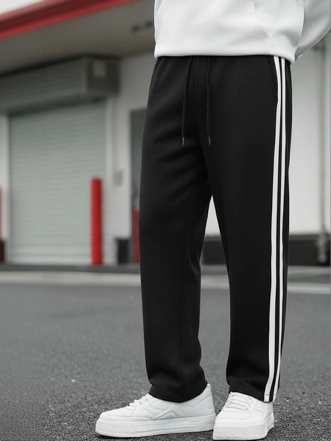 IRONDYE Men Regular Fit Striped Track Pants-picture-31