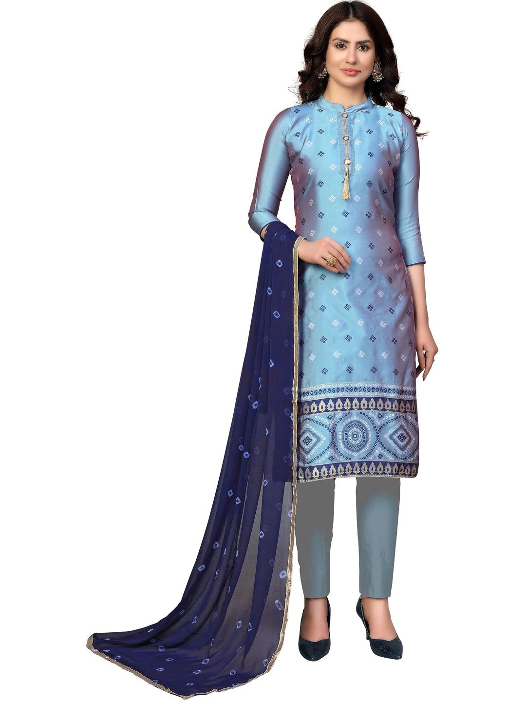 KALINI Semi-Stitched Dress Material-picture-10