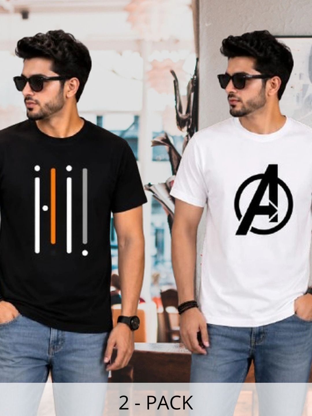 WIKE DENIMS Men 2 Avengers Printed T-shirt-picture-39