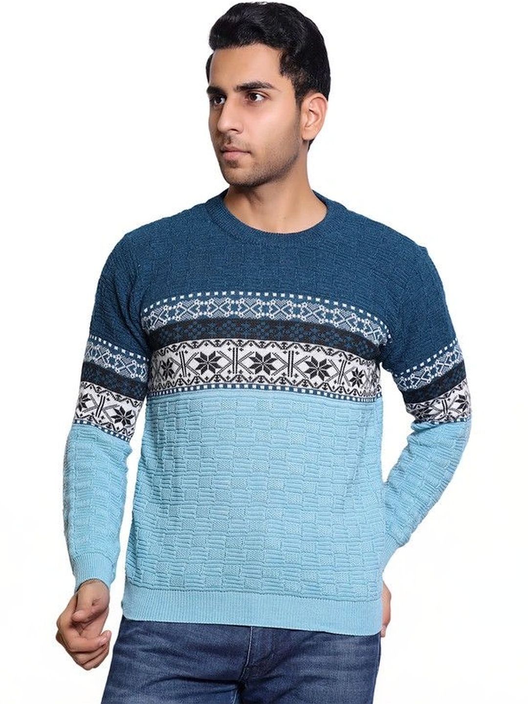 Grand Line Men Colourblocked Pullover-picture-40